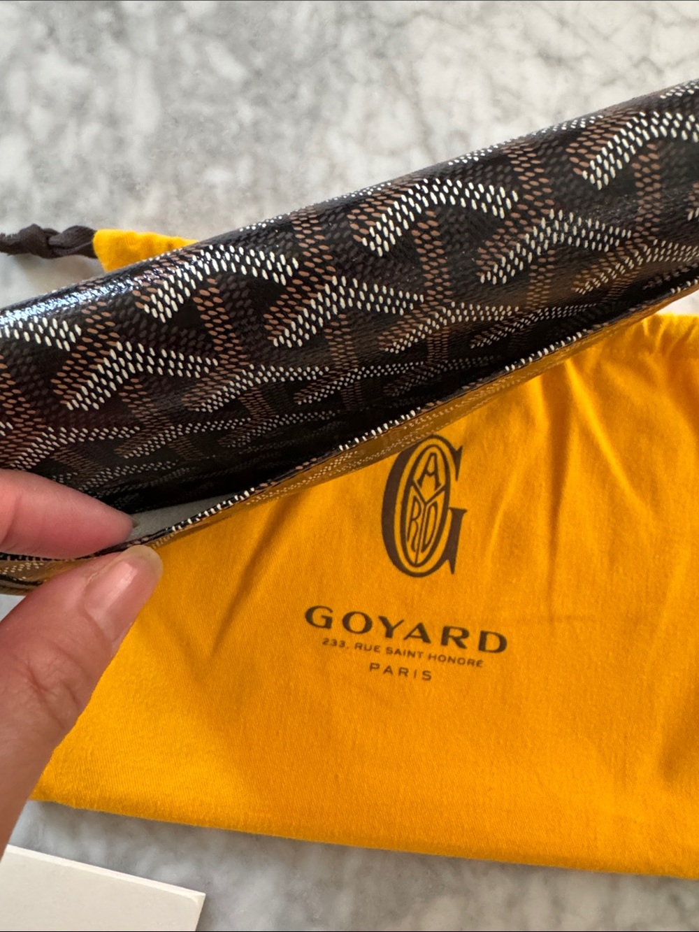 Goyard Plumet crossbody purse bag card Holder Detachable Strap black leather - Picture 8 of 16